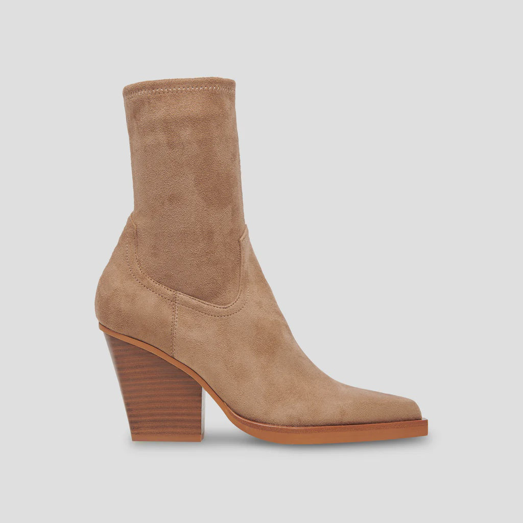 DOLCE VITA - BOYD BOOTIE IN TRUFFLE SYNTHETIC SUEDE