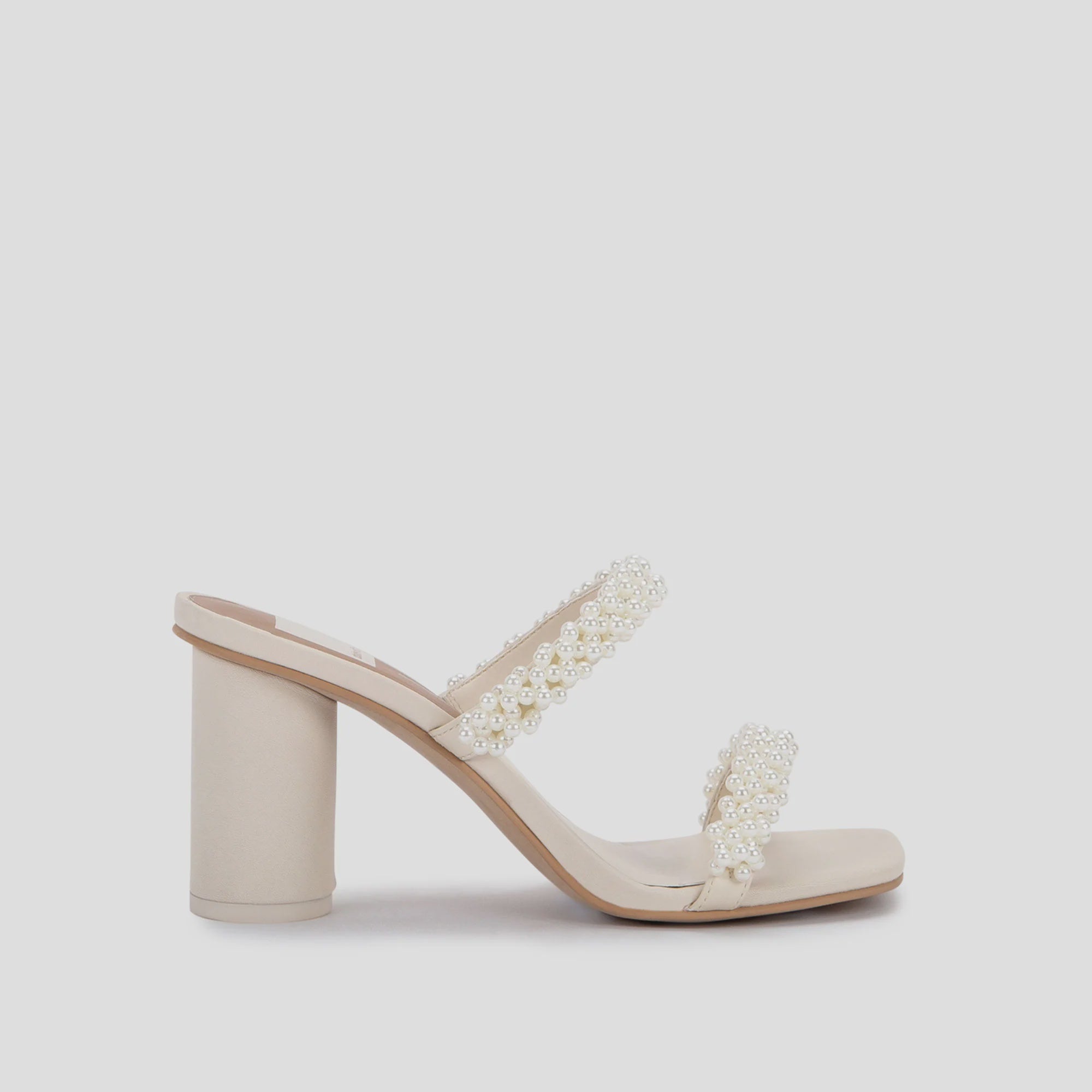 DOLCE VITA - NOEL SANDAL IN PEARL/VANILLA SYNTHETIC LEATHER