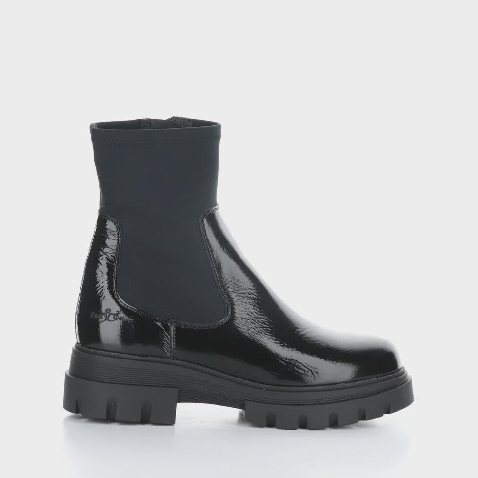 BOS & CO - FIVE BOOT IN BLACK PATENT LEATHER