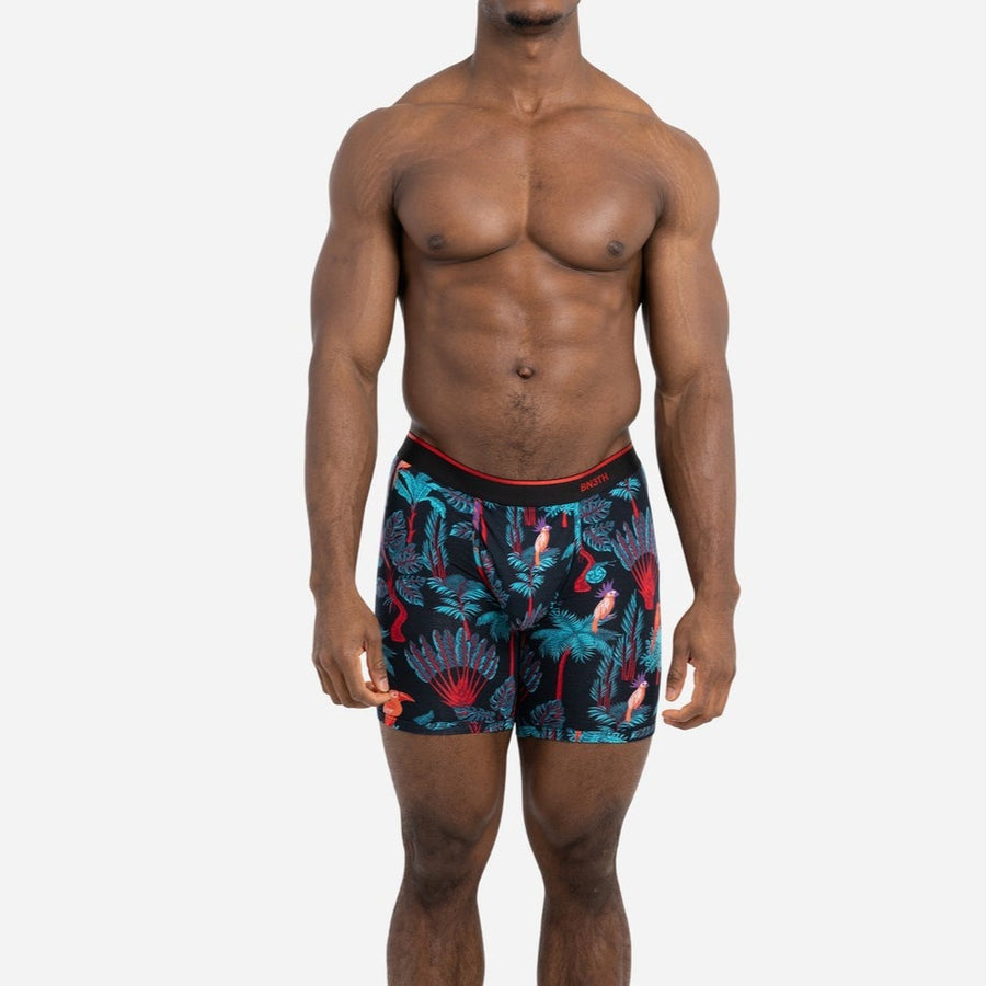 BN3TH - CLASSIC BOXER BRIEF PRINT IN BIRDS BLACK