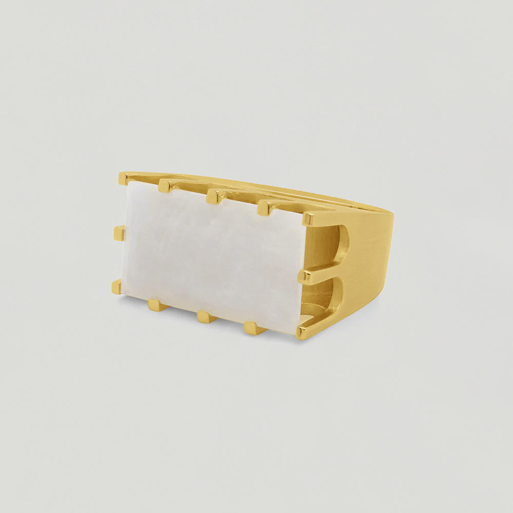 DEAN DAVIDSON - CASTLE RING IN MOONSTONE/GOLD