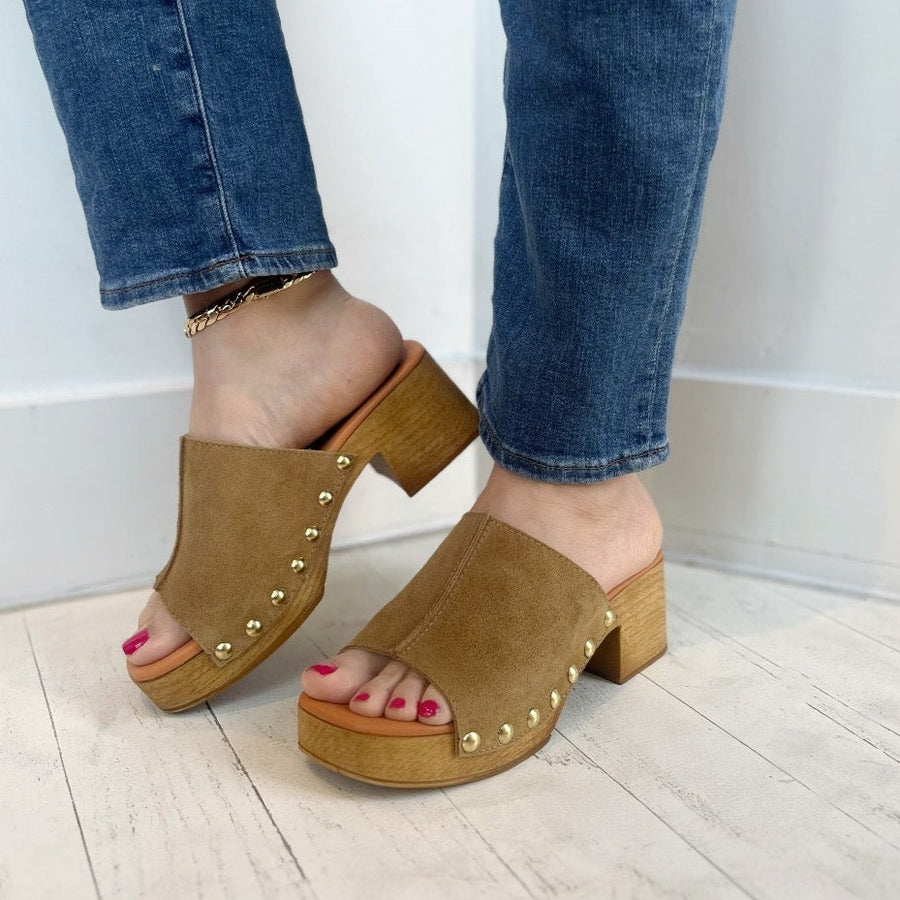 DAVID TYLER - DARIA IN MUSHROOM SUEDE