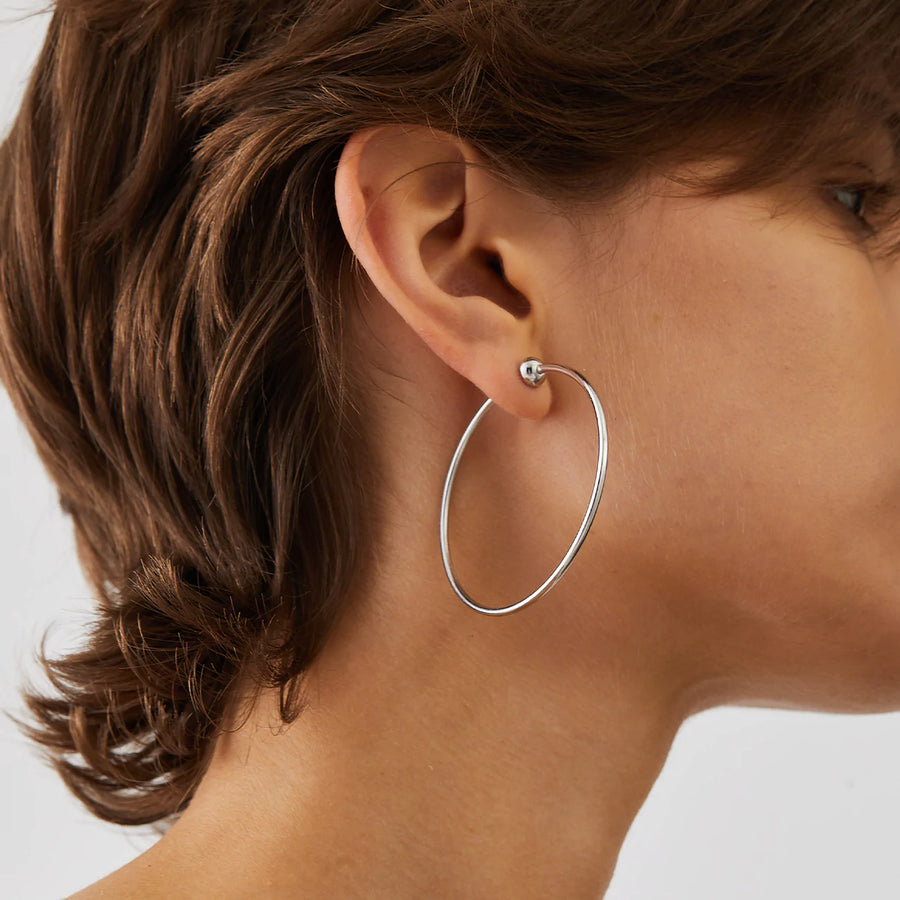 JENNY BIRD - ICON HOOPS MEDIUM IN SILVER