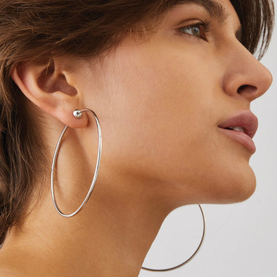 JENNY BIRD - ICON HOOPS LARGE IN SILVER