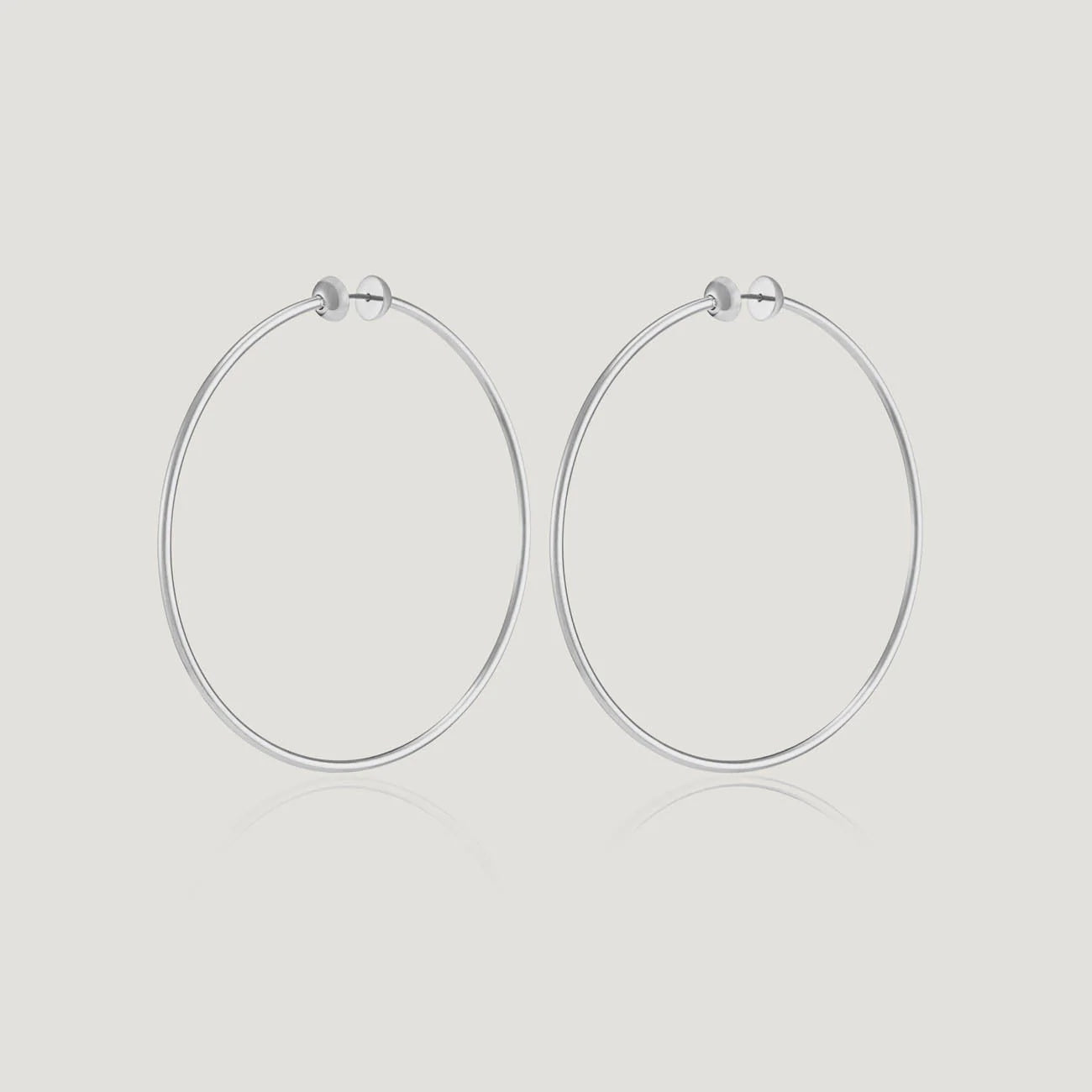 JENNY BIRD - ICON HOOPS LARGE IN SILVER