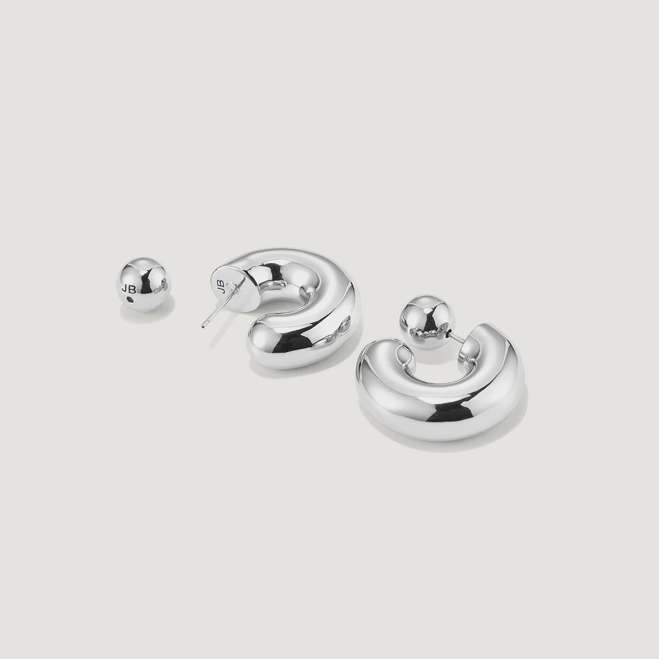 JENNY BIRD - TOME HOOPS LARGE IN SILVER