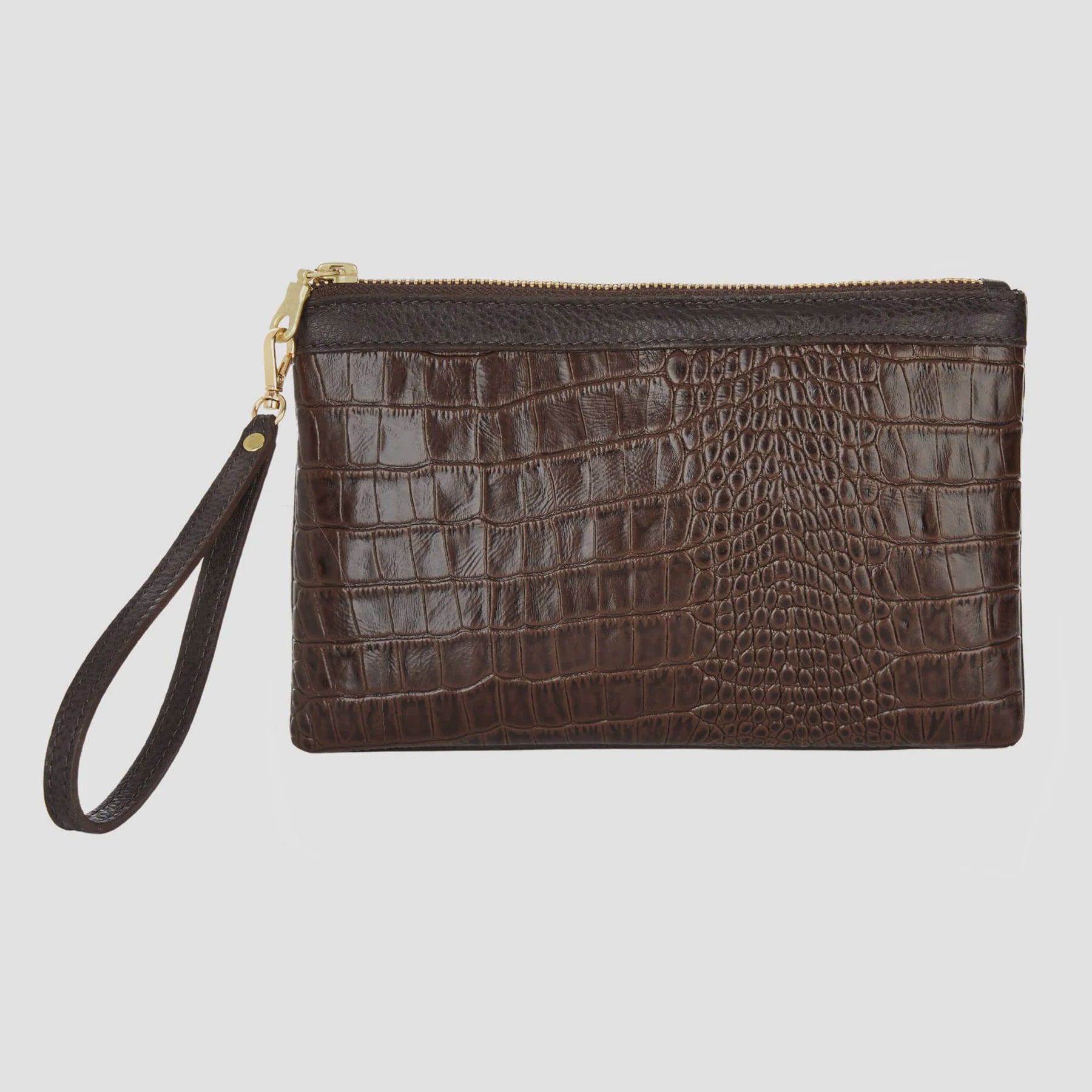 BRAVE LEATHER - OLLASANDRA BAG IN ACORN CROC LEATHER