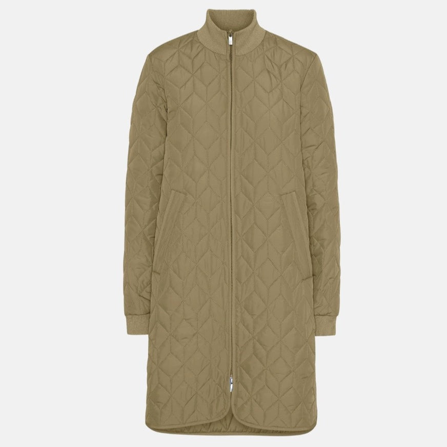 ILSE JACOBSEN - PADDED QUILTED COAT IN SAGE