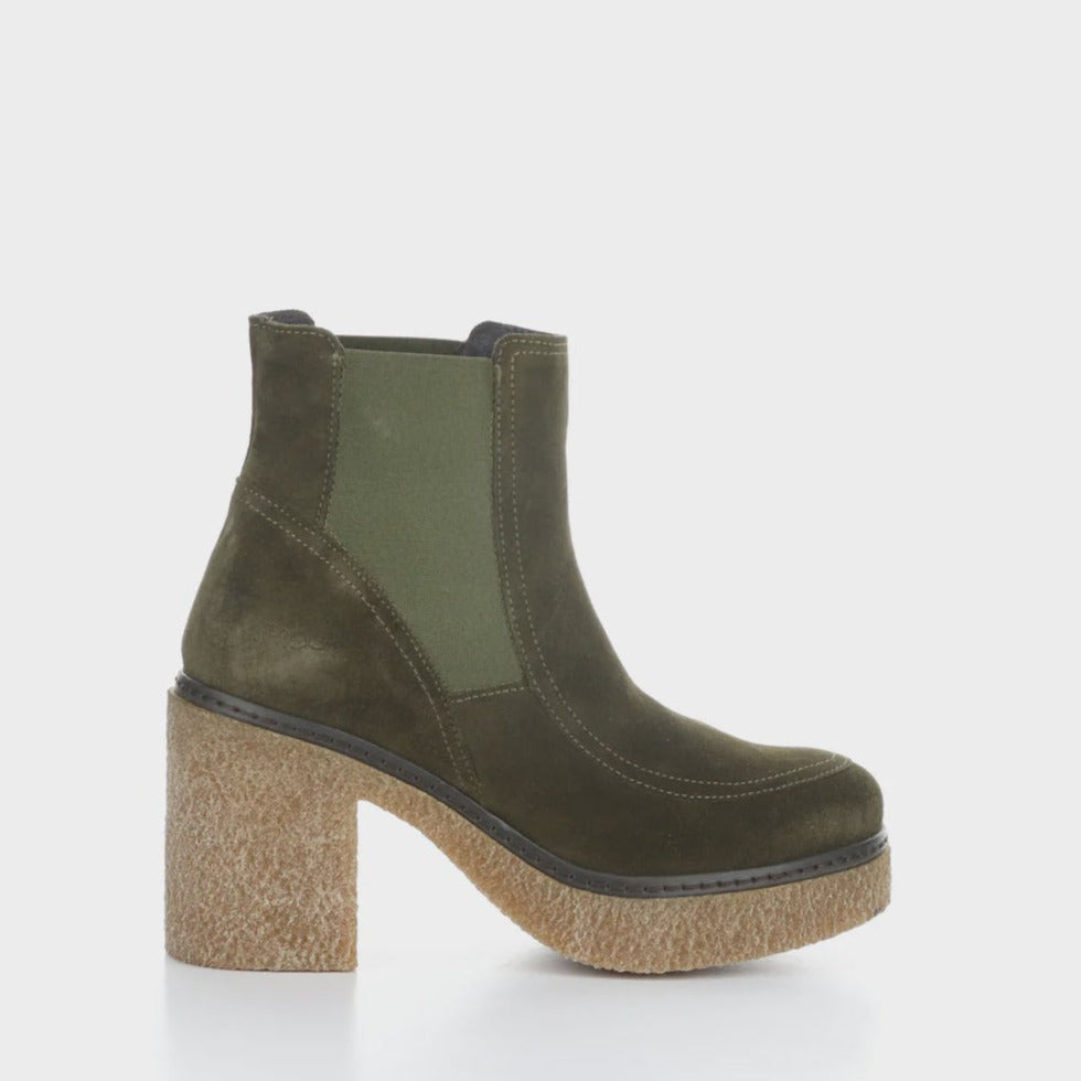 BOS & CO - PAPIO BOOT IN OLIVE SUEDE