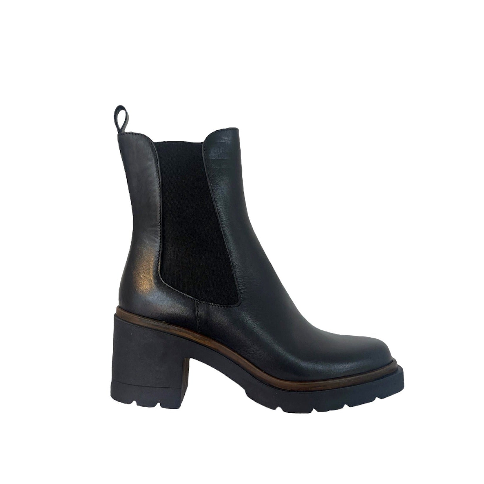 ATELIERS - TROY BOOT IN BLACK LEATHER