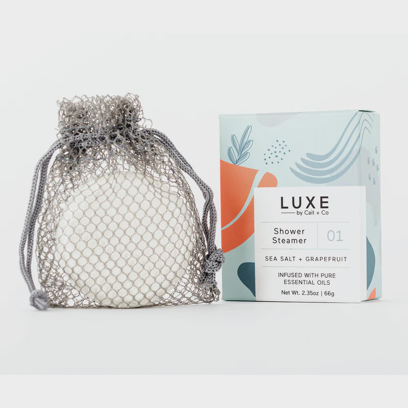 LUXE BY CAIT & CO - SHOWER STEAMER IN SEA SALT + GRAPEFRUIT