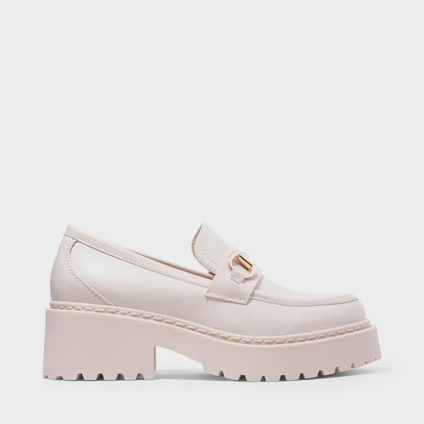 STEVE MADDEN - APPROACH LOAFER IN BONE SYNTHETIC LEATHER