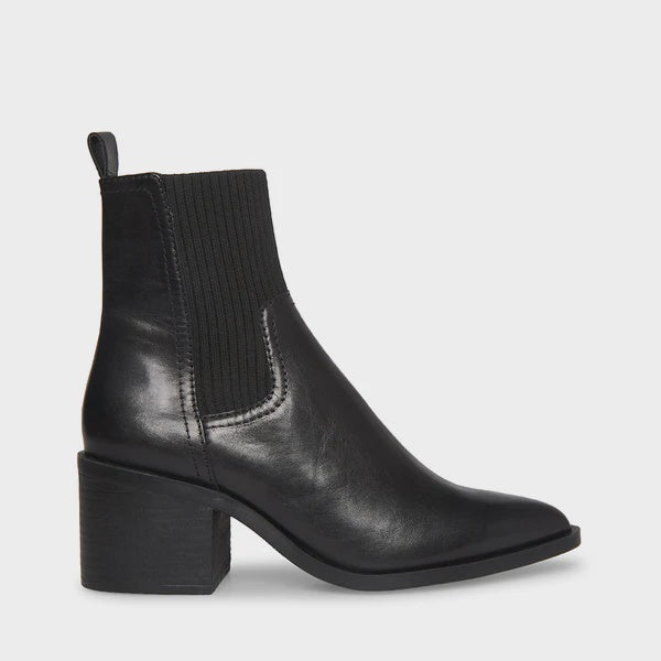 STEVE MADDEN - ABRIEL BOOT IN BLACK LEATHER
