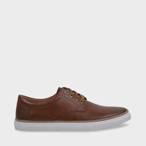 STEVE MADDEN - GARETT LACE UP IN TAN SYNTHETIC LEATHER