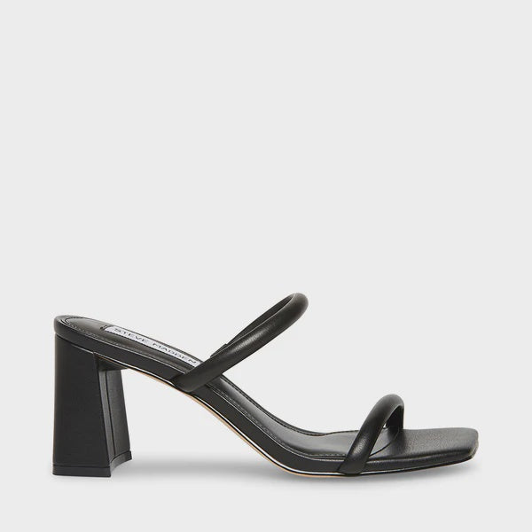 STEVE MADDEN - LILAH SANDAL IN BLACK SYNTHEIC LEATHER