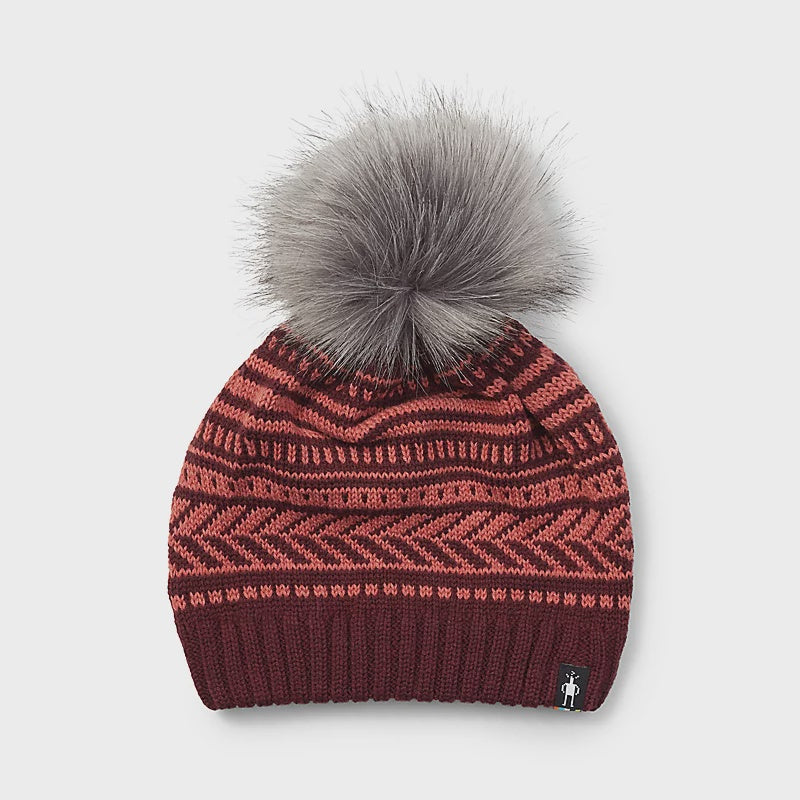 SMARTWOOL - CHAIR LIFT BEANIE IN BLACK CHERRY HEATHER