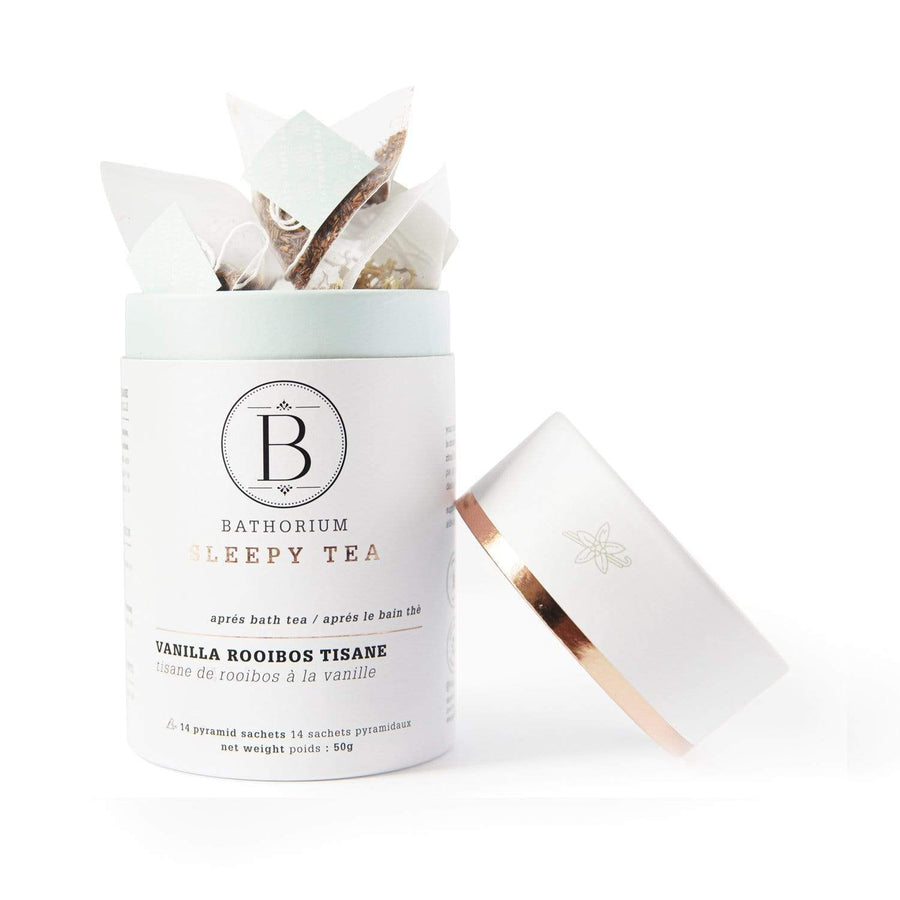 BATHORIUM - APRES BATH SLEEPY TIME PYRAMID BAGGED TEA IN VANILLA ROOIBOS TISANE