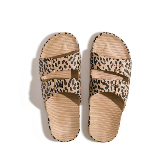 FREEDOM MOSES - FREEDOM SLIPPER IN LEOPARD/CAMEL