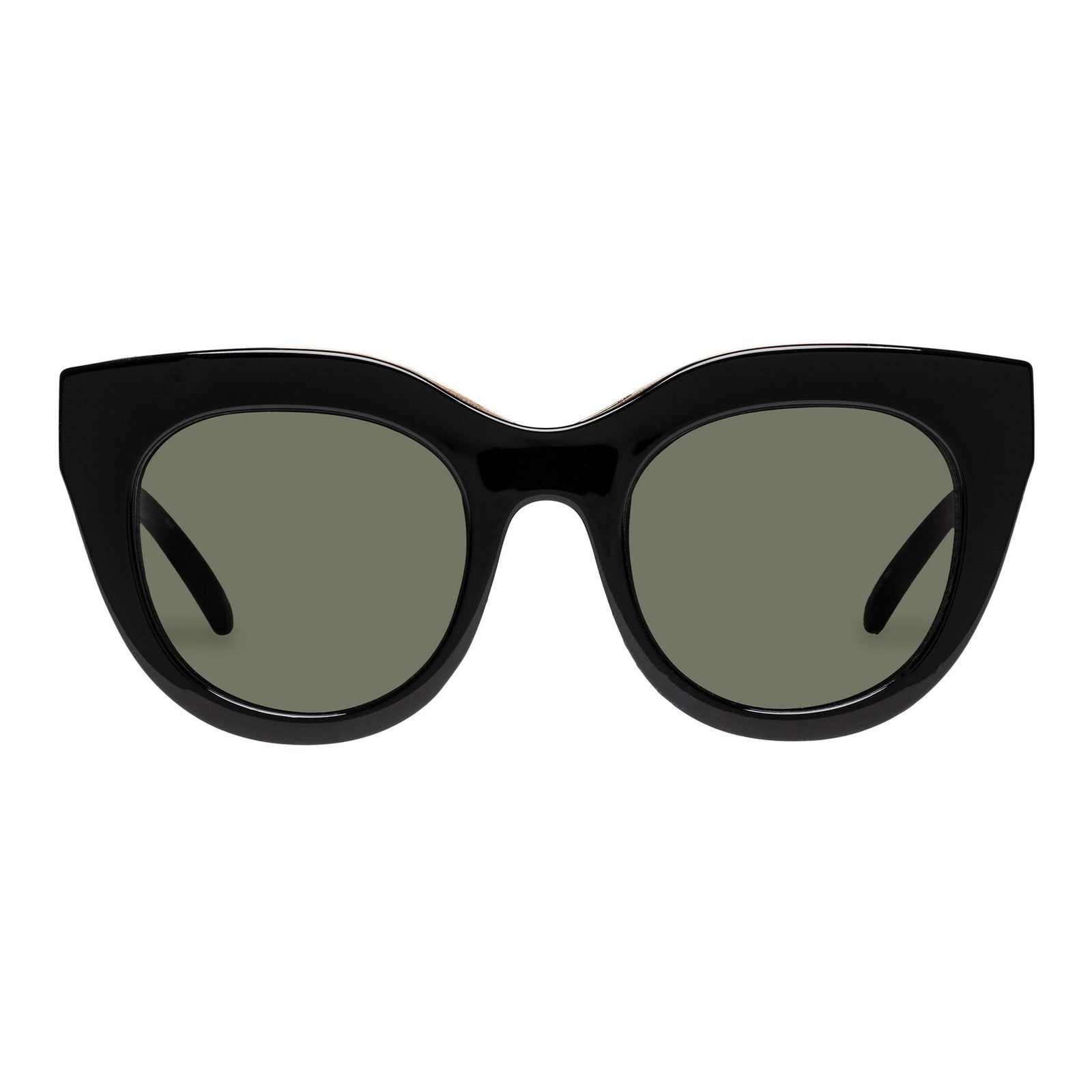 LE SPECS - AIR HEART SUNGLASSES IN BLACK/GOLD