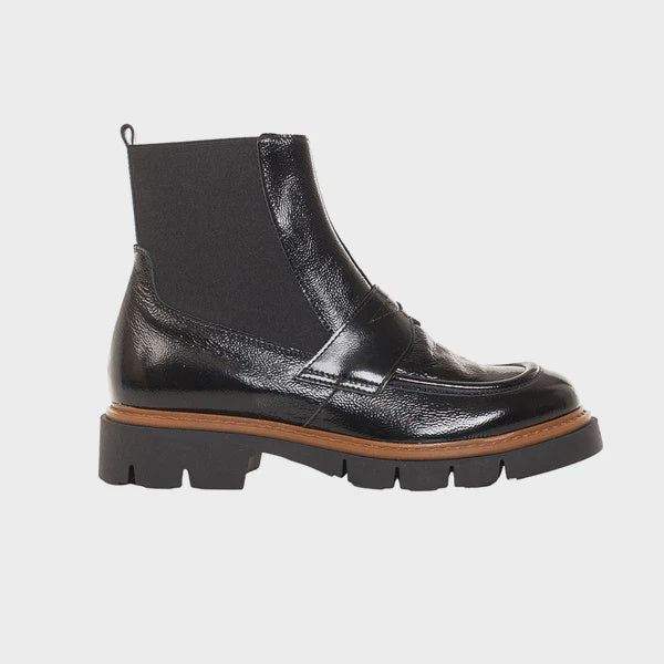 ATELIERS - BILLOW BOOT IN BLACK PATENT LEATHER