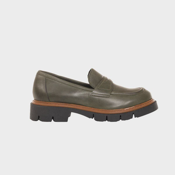 ATELIERS - BIRCH LOAFER IN OLIVE LEATHER