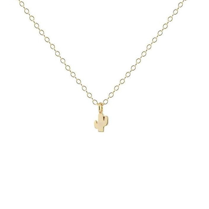 KRIS NATIONS - SAGUARO CACTUS CHARM NECKLACE IN GOLD