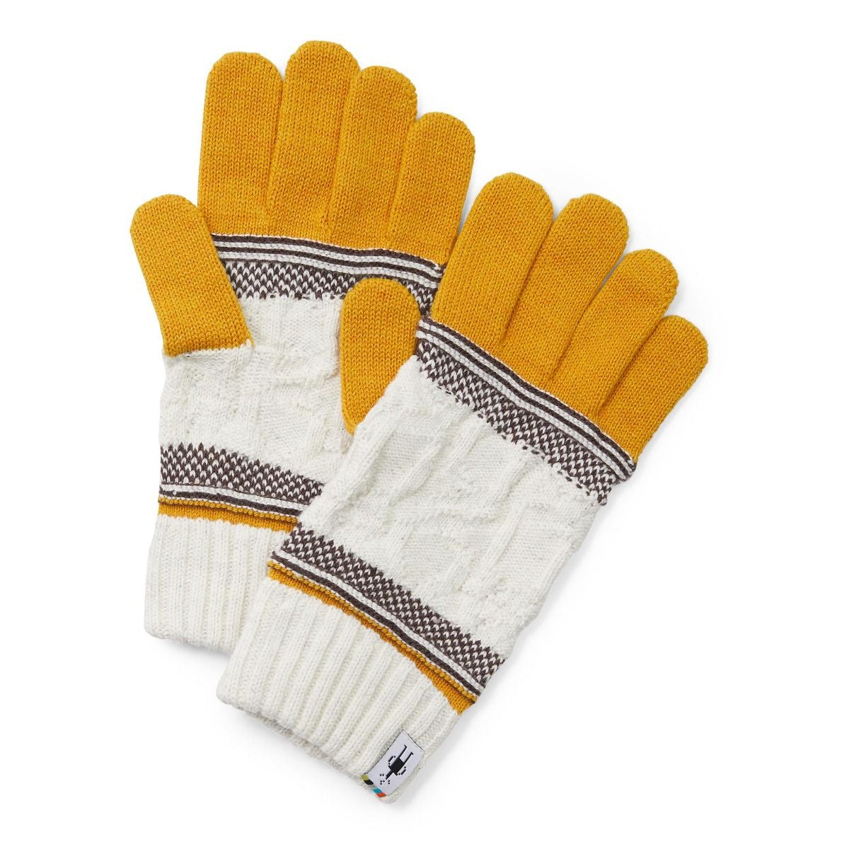 SMARTWOOL - POPCORN CABLE GLOVE IN HONEY GOLD