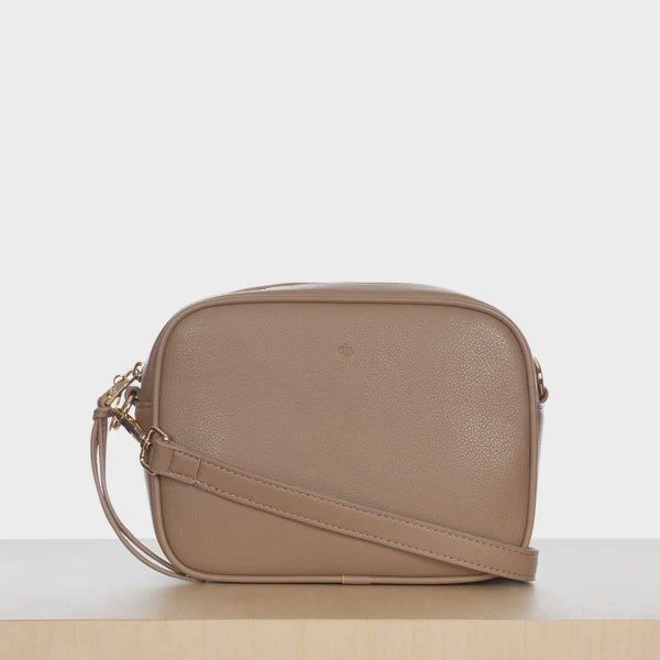 ELA HANDBAGS - MINI MUSE BAG IN CAPPUCCINO PEBBLE VEGAN LEATHER